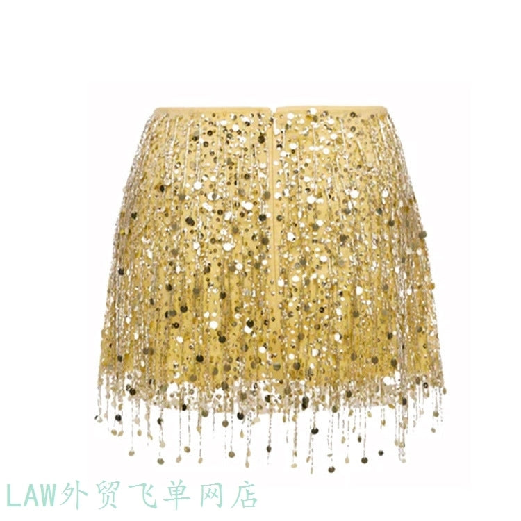 Top e gonna con paillettes e nappe - Estate 2025, taglie S-L