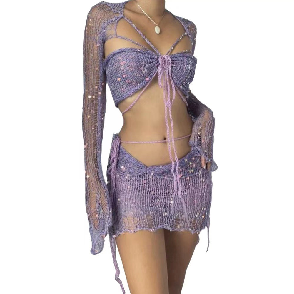 Set di moda donna 3pezzo in fibra modale, 100% Moda - Set di 3 pezzi donna