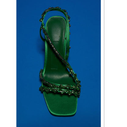 Scarpe da Donna Sandali con Perle