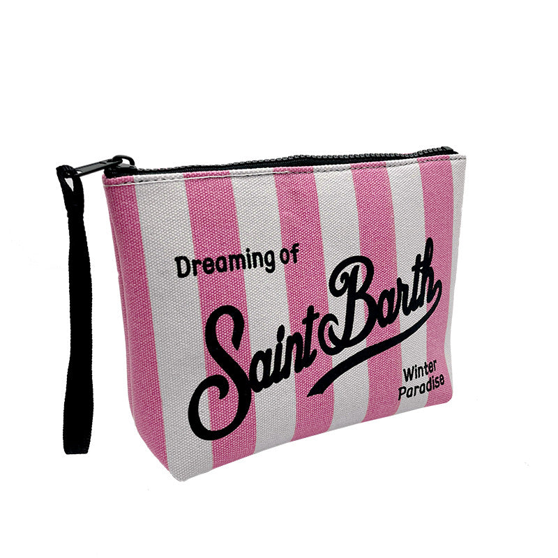 Pochette Retrò SAINT BARTH – Righe Rosa - Ibiza Shop