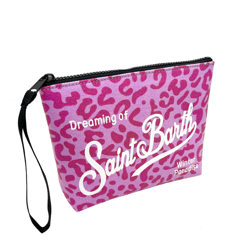 Pochette SAINT BARTH Leopardata – Rosso Rosa - Ibiza Shop