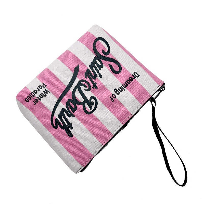 Pochette Retrò SAINT BARTH – Righe Rosa - Ibiza Shop