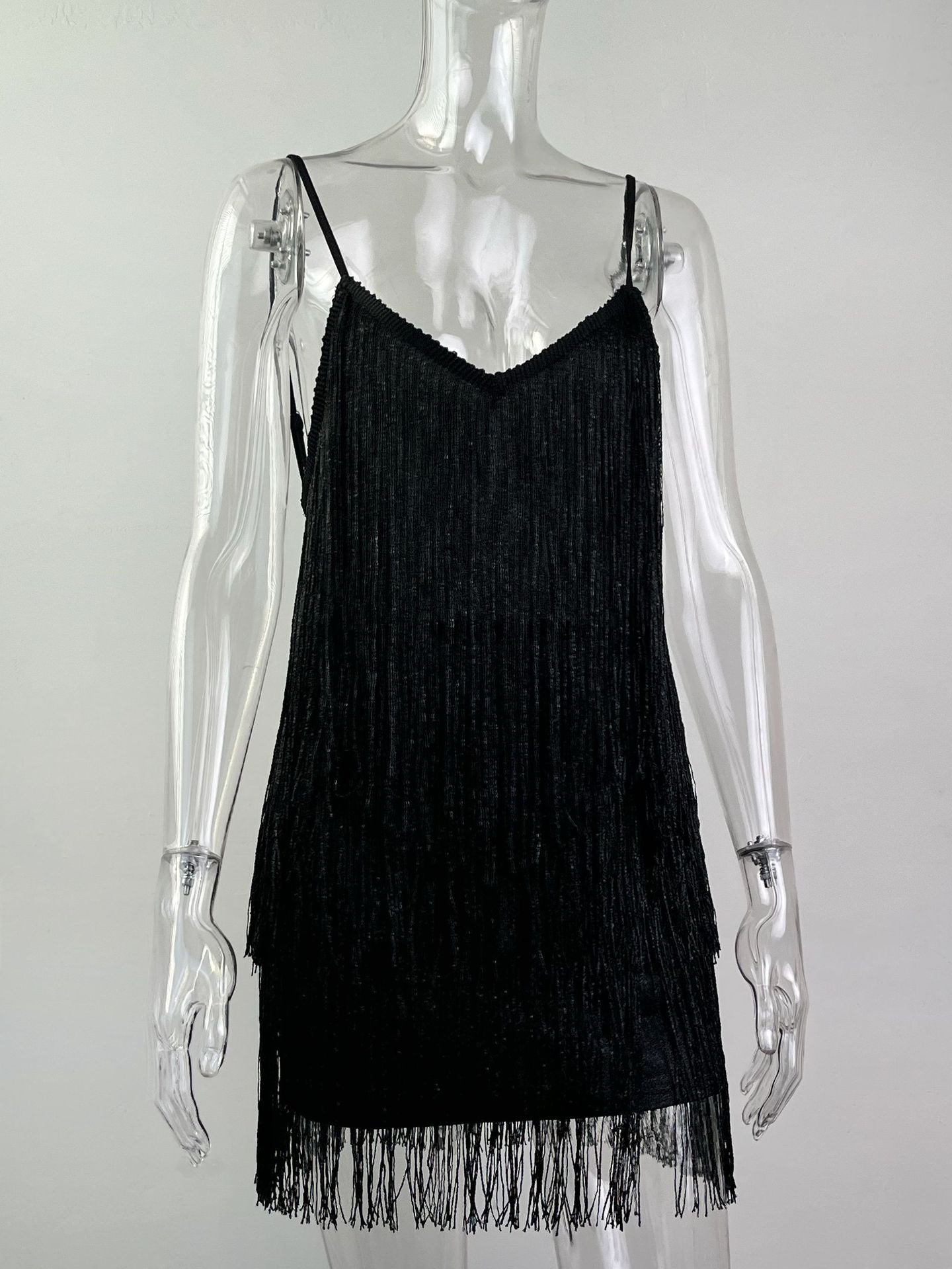 Abito da Sera Donna Europeo Stile: Sequin Tassel Sexy Sospensorio