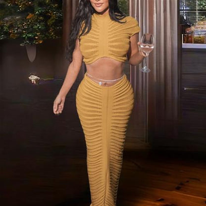 Sexy Knitted Set Abito Donna