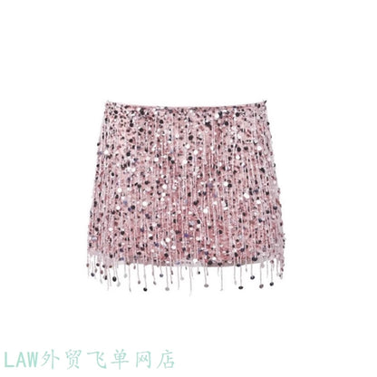 Top e gonna con paillettes e nappe - Estate 2025, taglie S-L