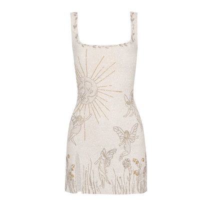 Vestito estivo 2024 donna, sundress con stampa solare