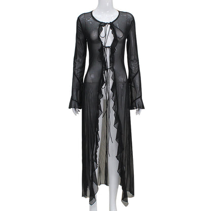 Abbigliamento donna mesh cardigan