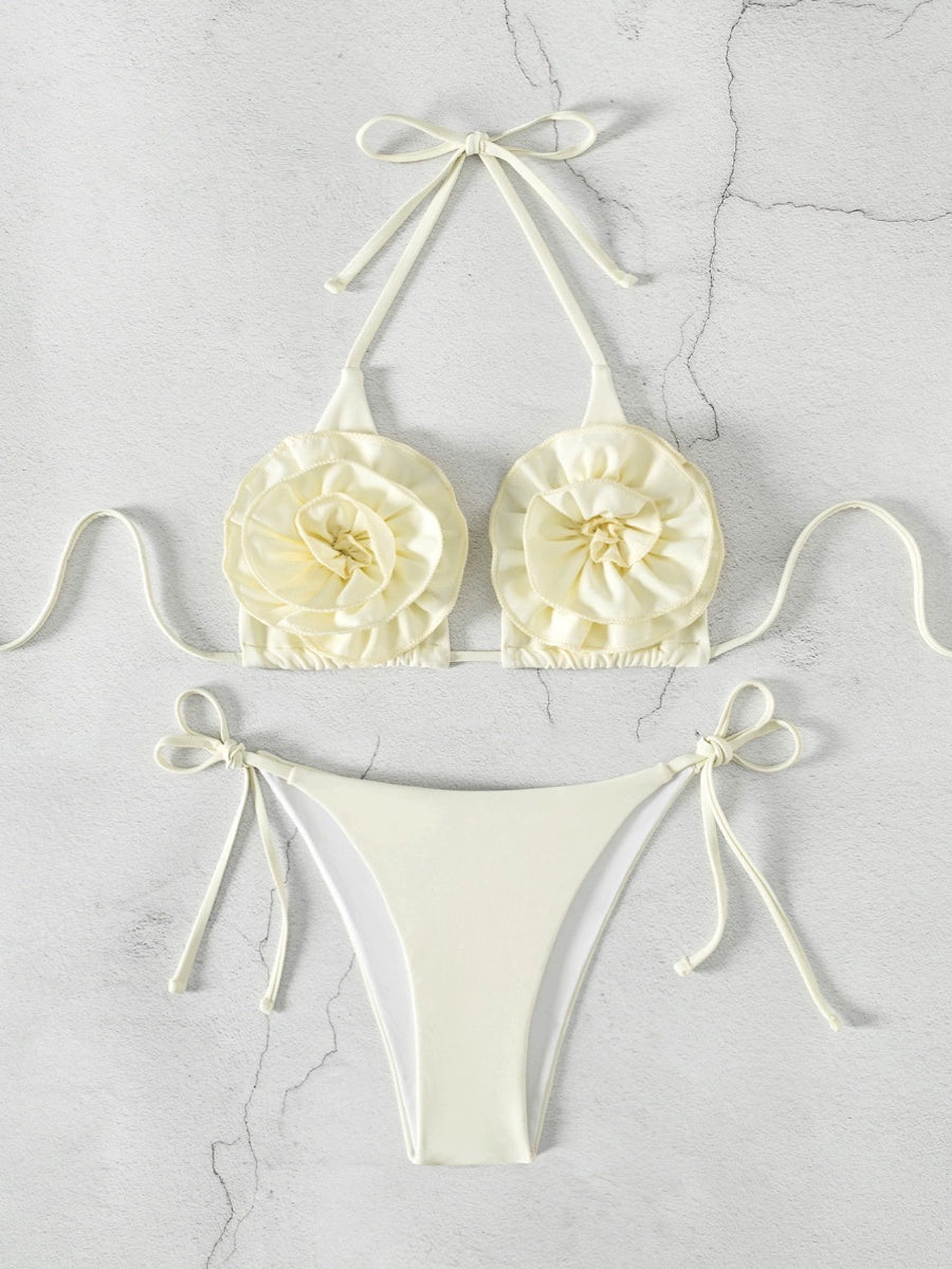 Bikini triangolare donna, costume da bagno in stile triangolare, comodo e elegante