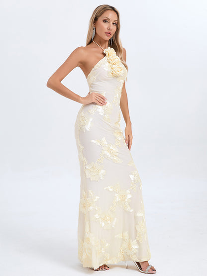 Vestito donna elegante senza maniche e scapolare, autunno 2025, collezione donna