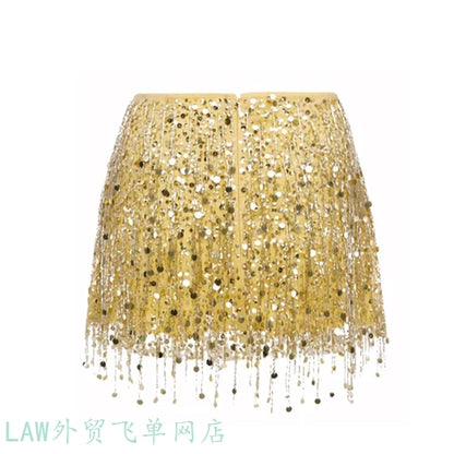 Top e gonna con paillettes e nappe - Estate 2025, taglie S-L