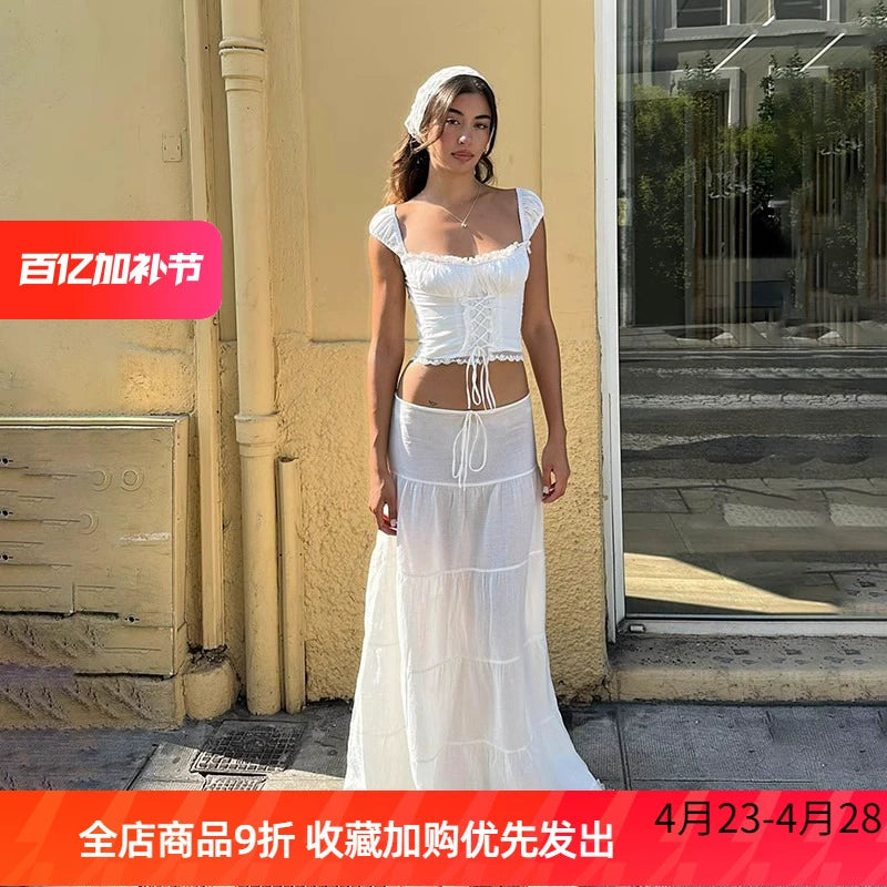 Top Donna Estate 2025 in Puro Stile: Camisole in Bandage, Slim Fit, Bianco e Nero, S-XXXL