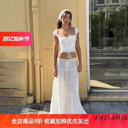 Top Donna Estate 2025 in Puro Stile: Camisole in Bandage, Slim Fit, Bianco e Nero, S-XXXL