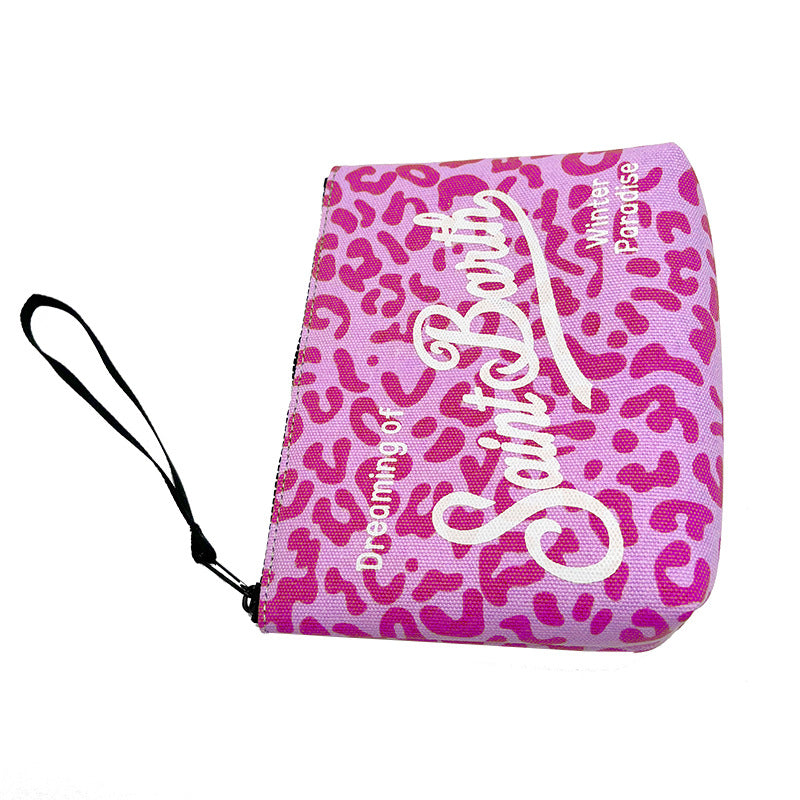 Pochette SAINT BARTH Leopardata – Rosso Rosa - Ibiza Shop