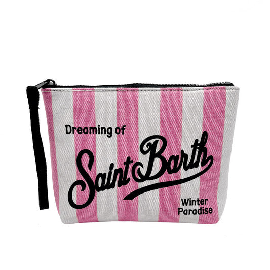 Pochette Retrò SAINT BARTH – Righe Rosa - Ibiza Shop
