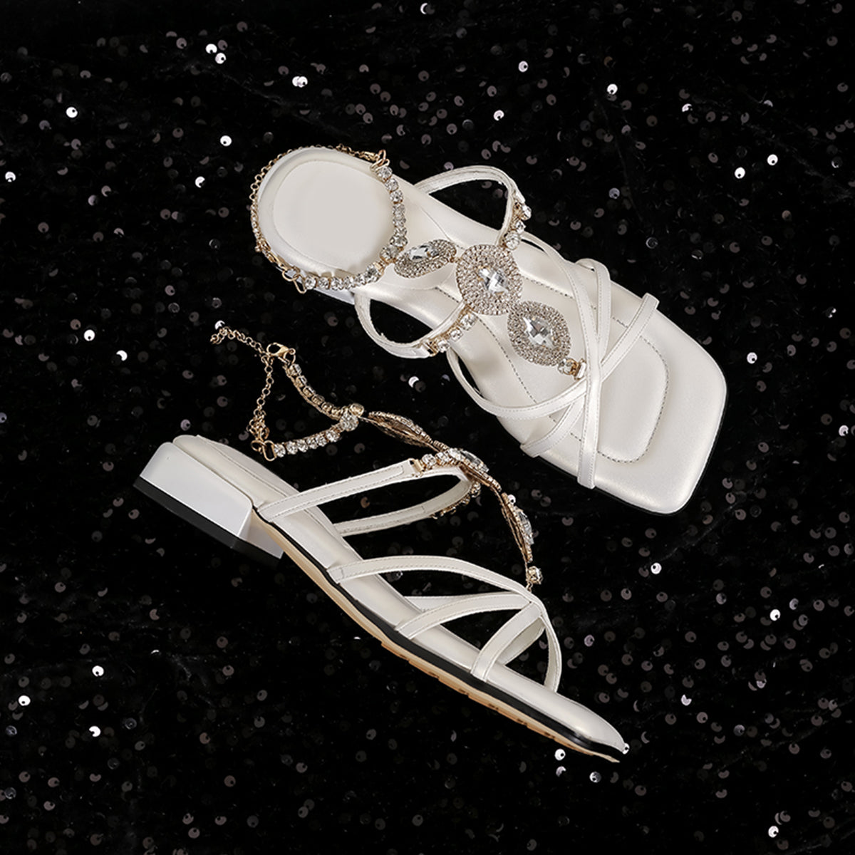 Scarpe estive con tacchi alti, sandali, stile francese retrò, vera pelle