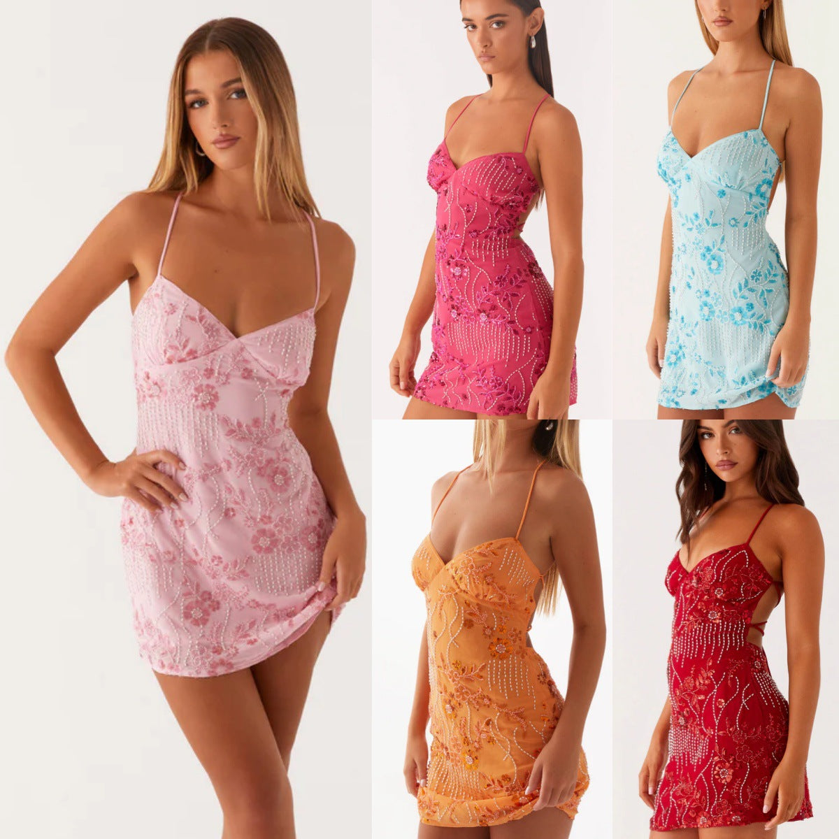 Sequins Embroider Dress