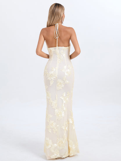 Vestito donna elegante senza maniche e scapolare, autunno 2025, collezione donna