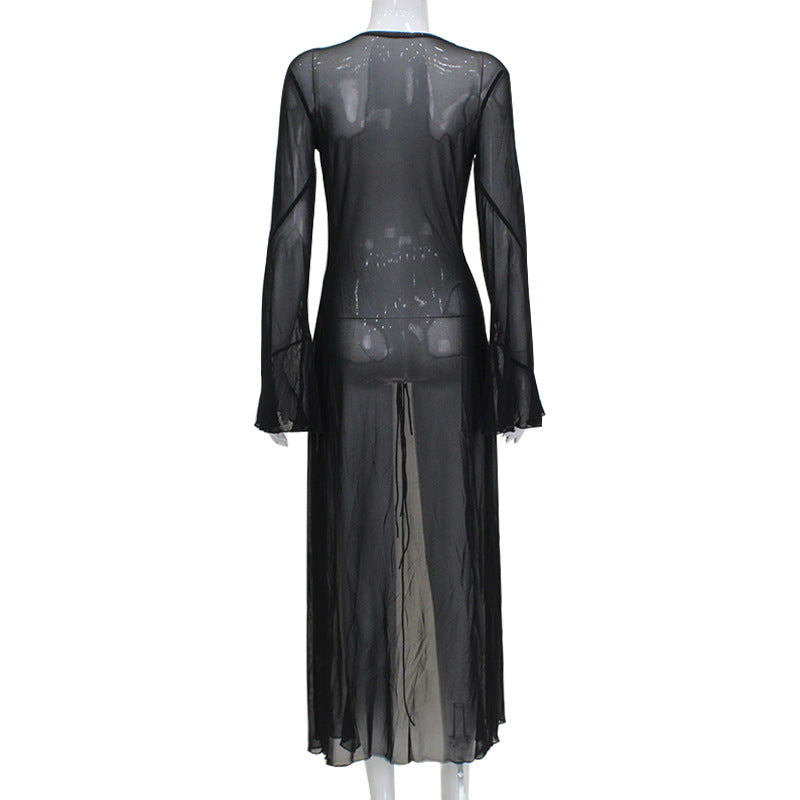 Abbigliamento donna mesh cardigan