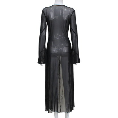 Abbigliamento donna mesh cardigan
