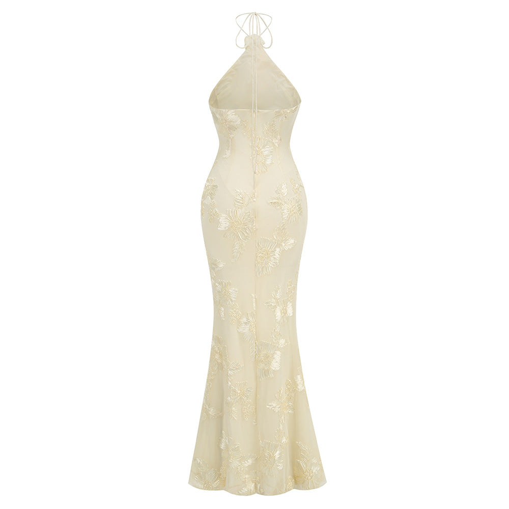 Vestito donna elegante senza maniche e scapolare, autunno 2025, collezione donna