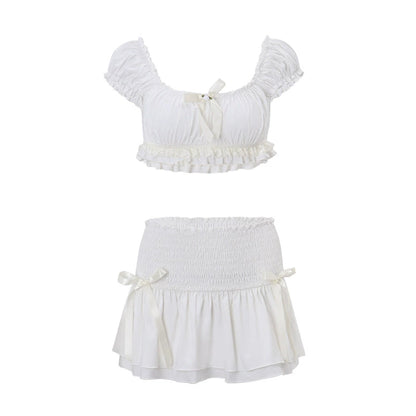 Set Gonna Donna: Elegante, Sexy, Puff Maniche, Completo Donna