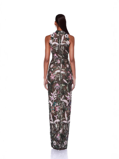 Vestito da donna in pizzo, elegante e trasparente, ideale per occasioni speciali