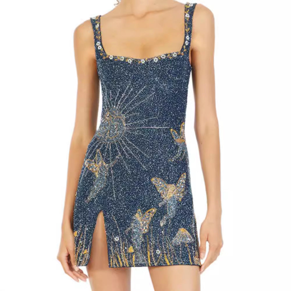 Abito Donna Estivo con Sospensori e Stampa Animalier